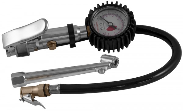 AG010038S Манометр для контроля давления и подкачки шин с насадкой-удлинителем для г/а, шланг 300 мм, код товара: 49467, артикул: AG010038S