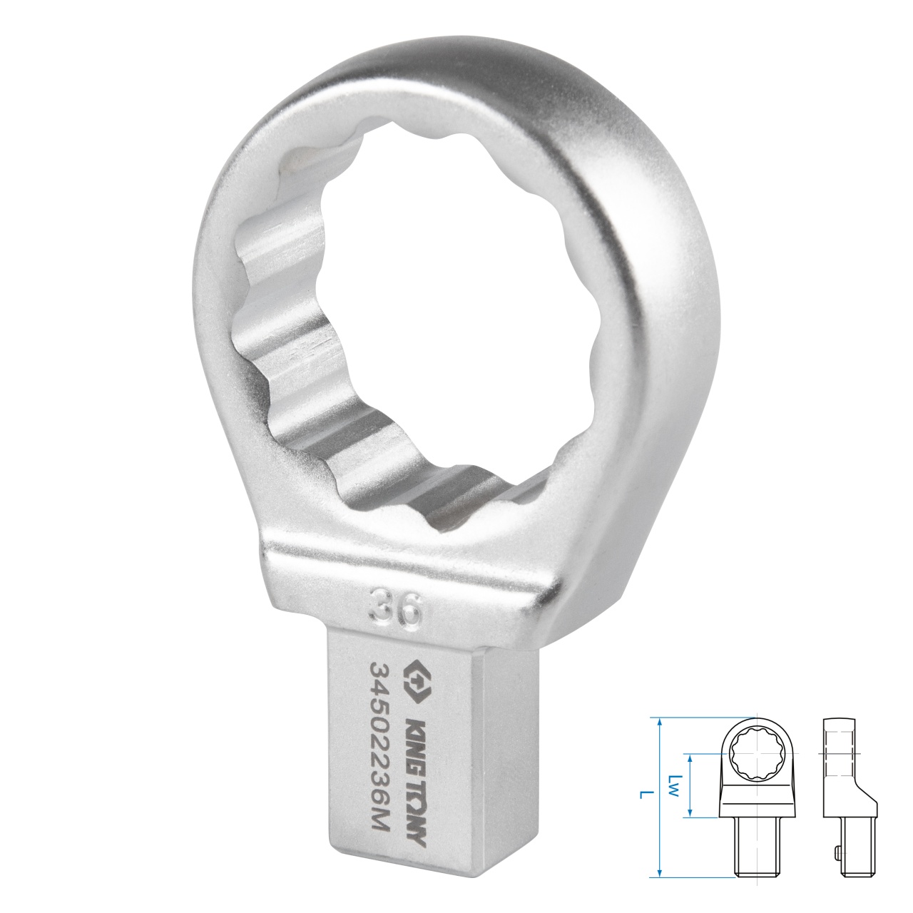 Насадка накидная серии "FIT", 36 мм, 14х18 мм KING TONY 34502236M