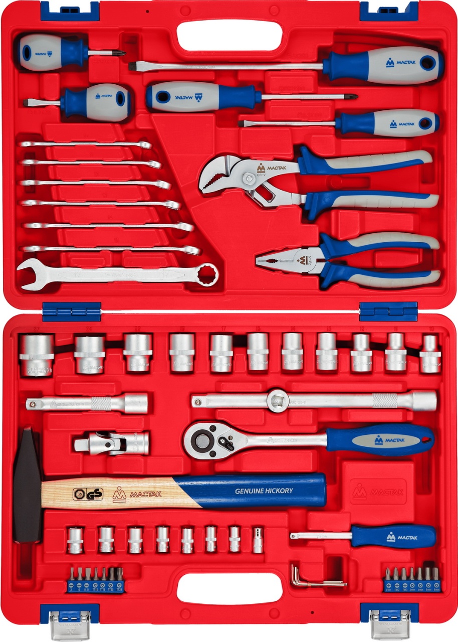 Набор инструментов 58 предметов, универсальный МАСТАК 01-058C