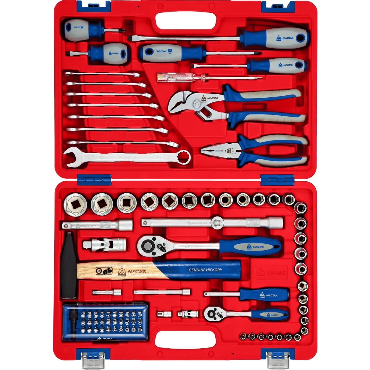 Набор инструментов 88 предметов, универсальный МАСТАК 01-088C