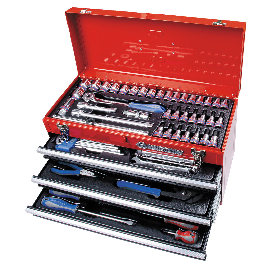 Набор инструментов 73 предмета, универсальный, выдвижной ящик KING TONY 901-073MR