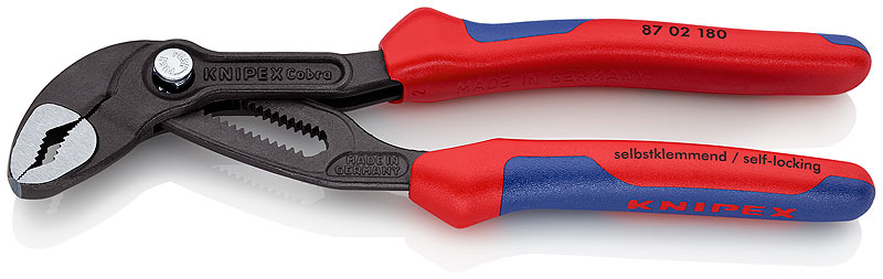 Захват переставной 180 мм, Cobra®, быстрозажимной механизм KNIPEX KN-8702180